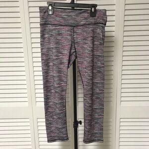 Black, Pink, Grey and White Striped RBX Leggings (S)